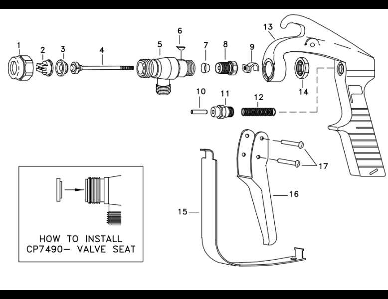 spray gun parts diagram