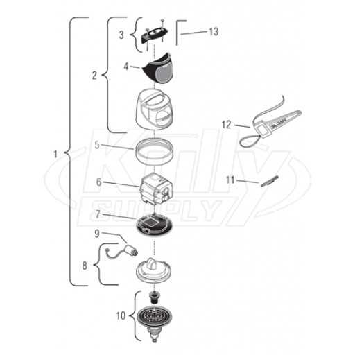 sloan flushometer parts diagram