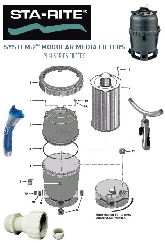 sta rite pool filter parts diagram