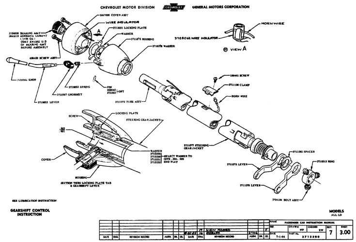 steering column parts diagram