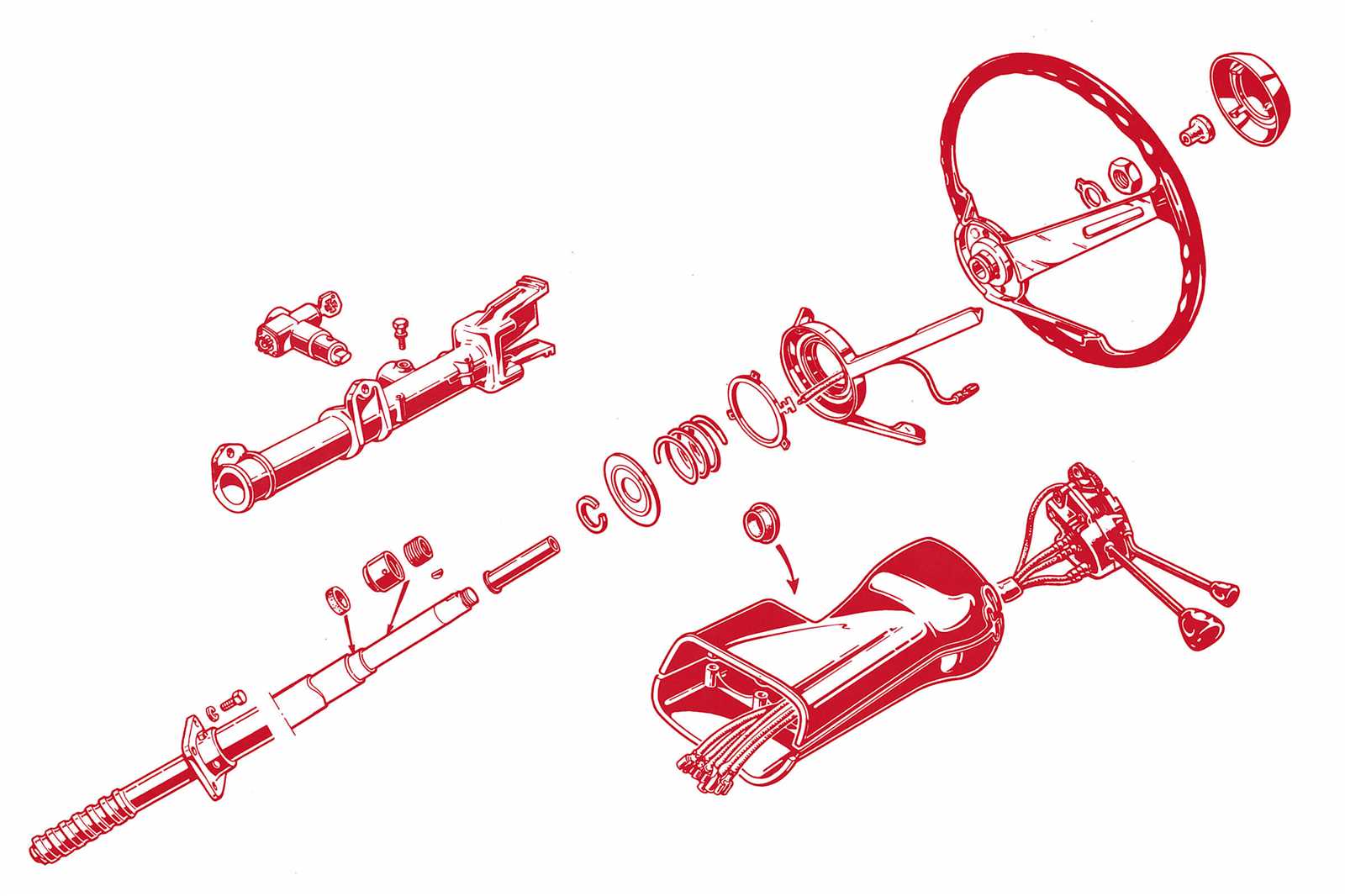 steering column parts diagram