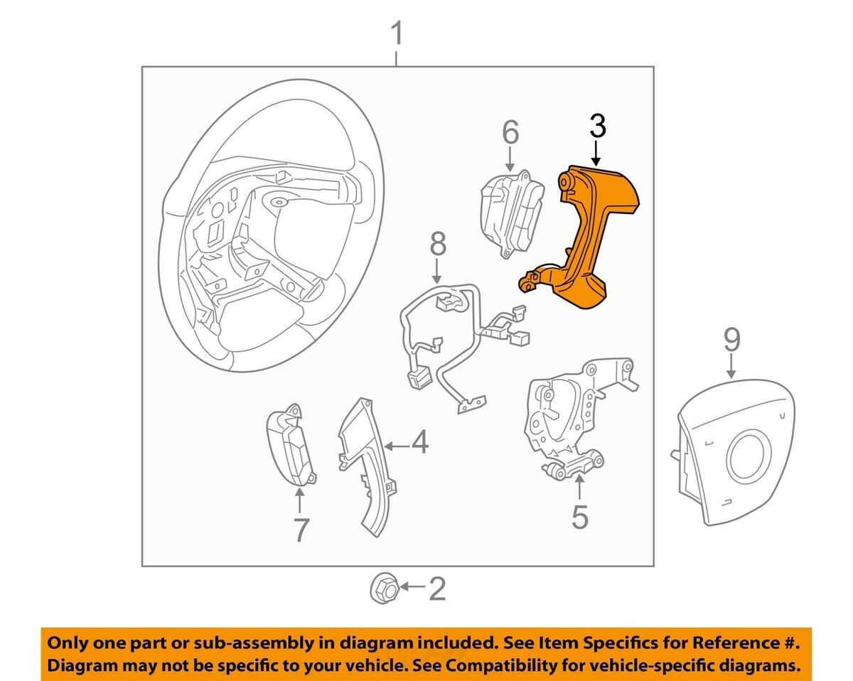 steering wheel parts diagram