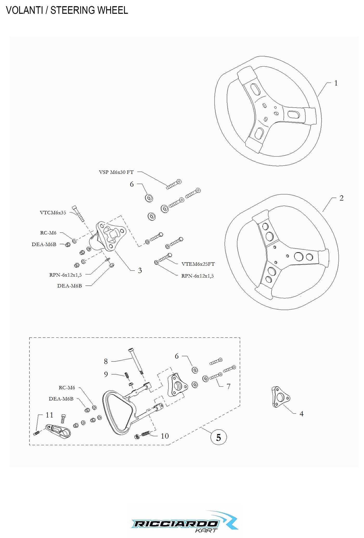 steering wheel parts diagram