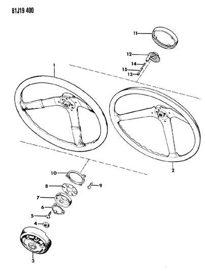 steering wheel parts diagram