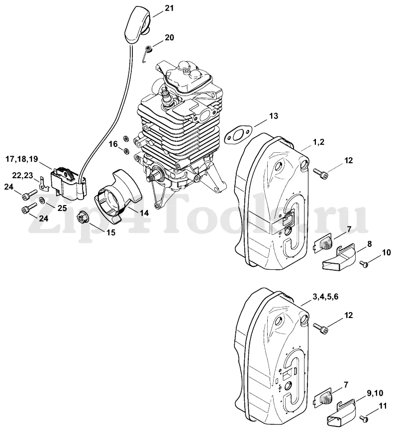 stihl br 450 parts diagram