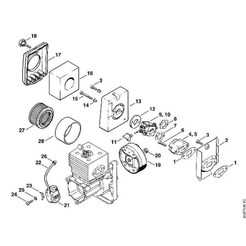 stihl br400 parts diagram