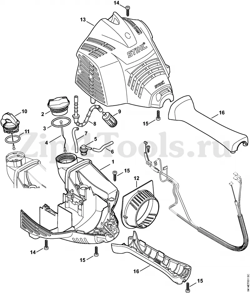 stihl fs 111 r parts diagram