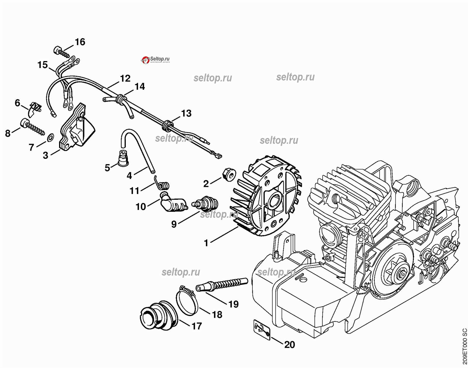 stihl ms 290 parts diagram