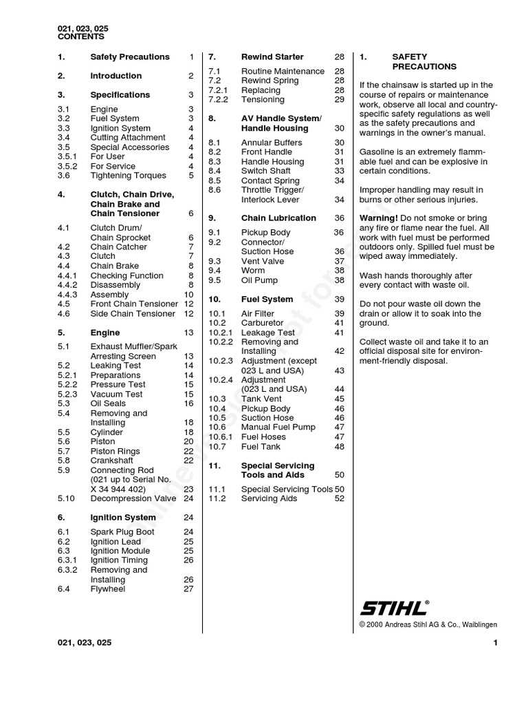 stihl parts diagram 025