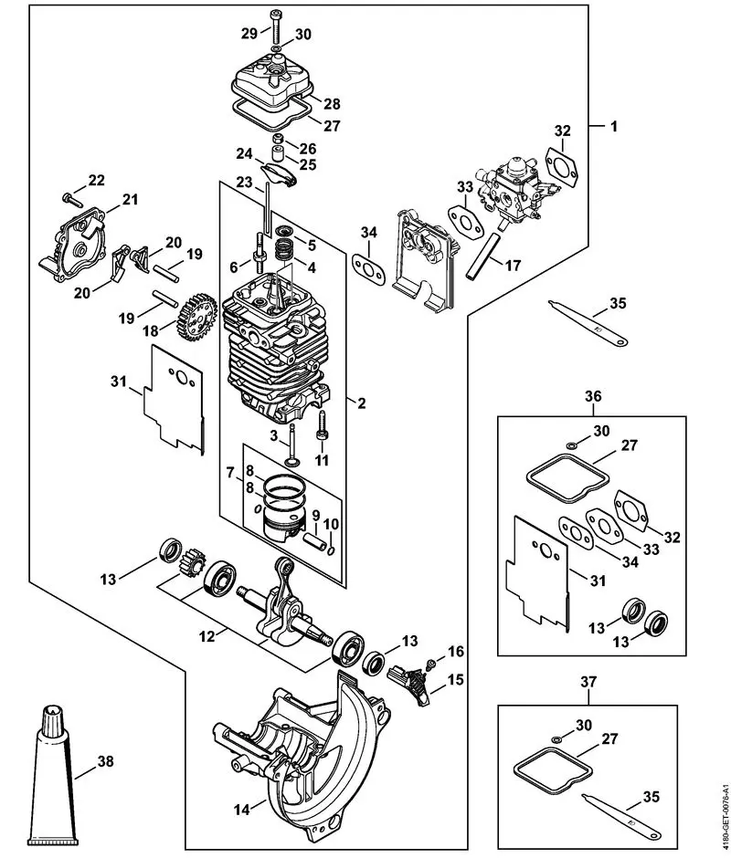 stihl trimmer parts diagrams