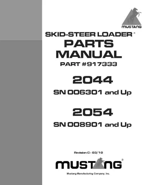 mustang skid steer parts diagram