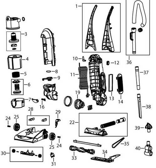 bissell cleanview parts diagram