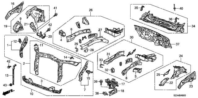 2012 honda pilot parts diagram