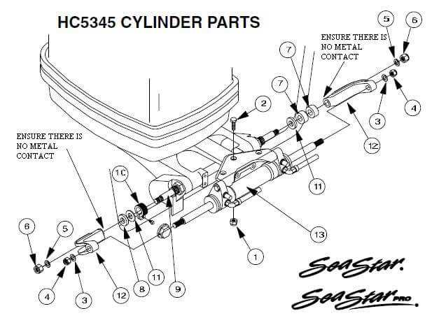 seastar hydraulic steering parts diagram