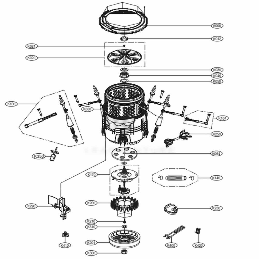 top load washing machine parts diagram