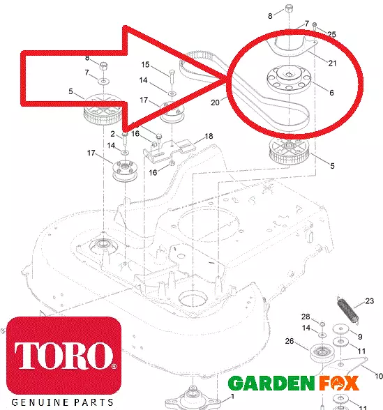 toro mower deck parts diagram