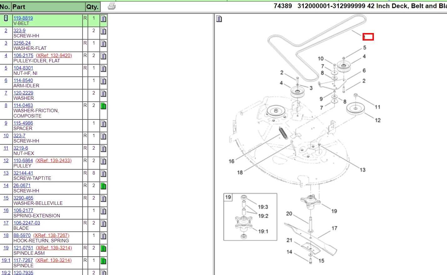 toro mower deck parts diagram