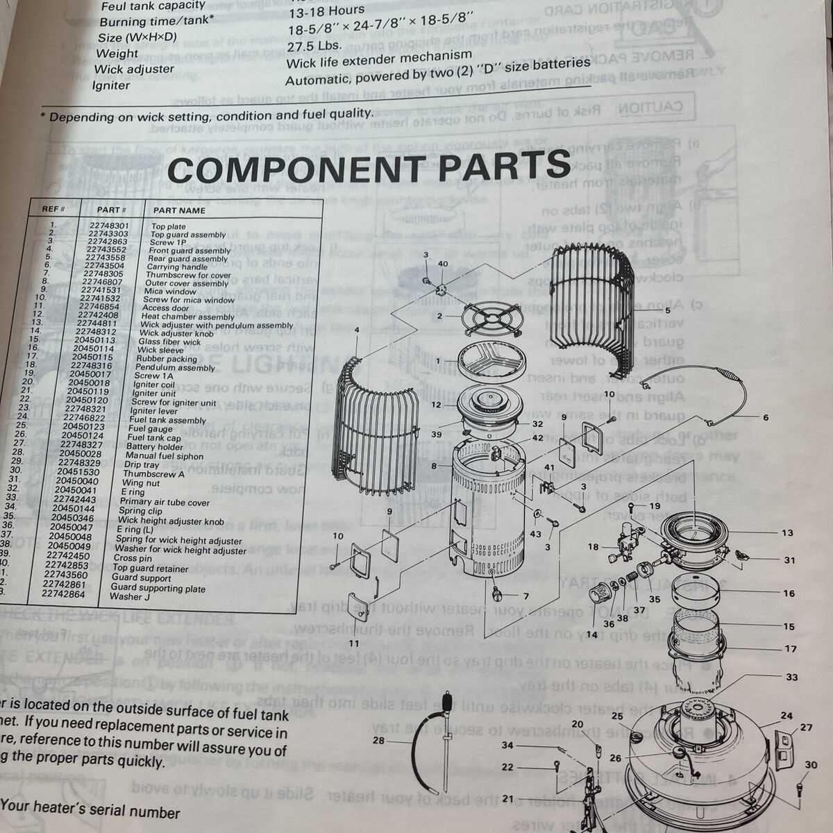 torpedo heater parts diagram