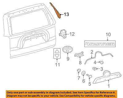 toyota 4runner body parts diagram