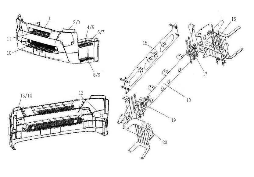 truck front end parts diagram