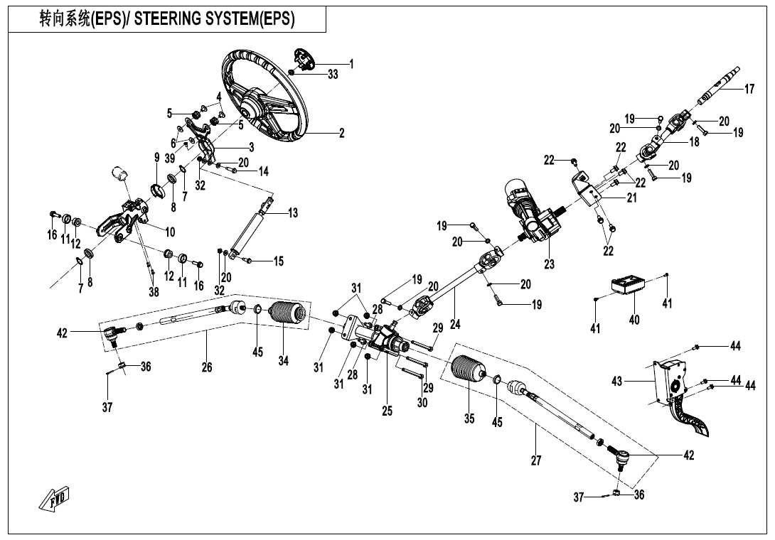 steering column parts diagram