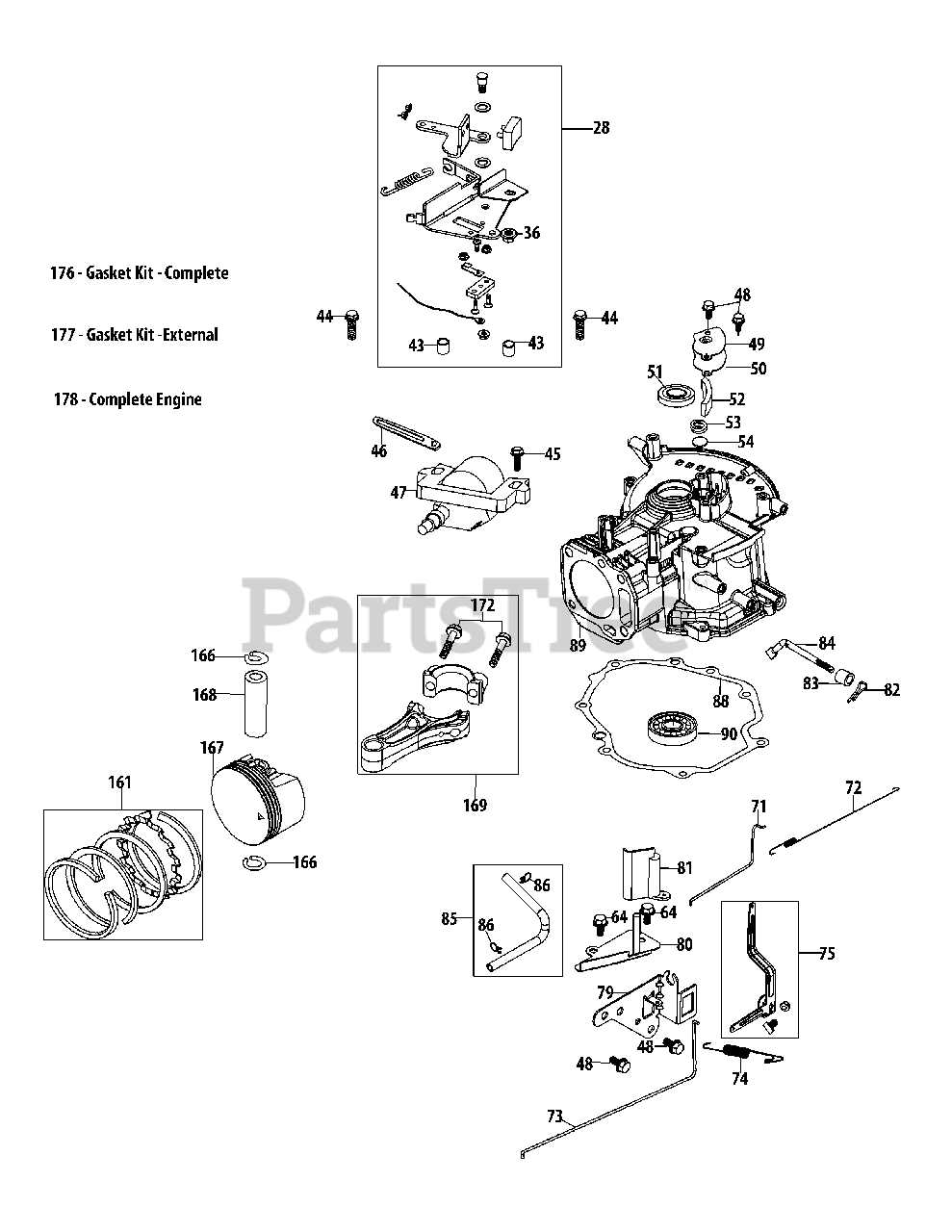 cub cadet st100 parts diagram