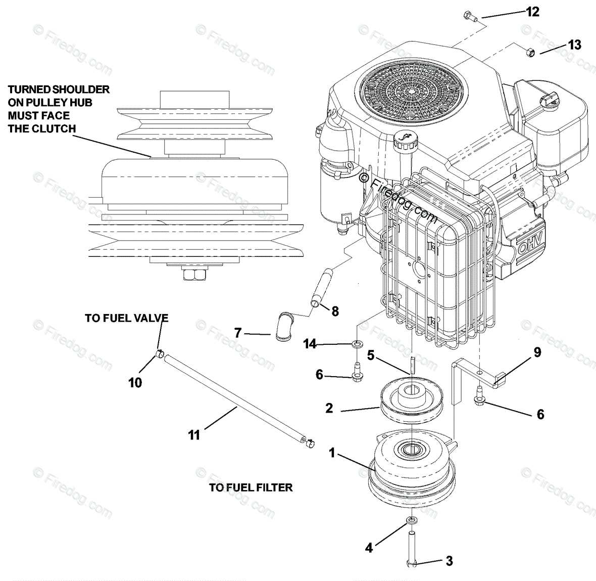 kohler motor parts diagram