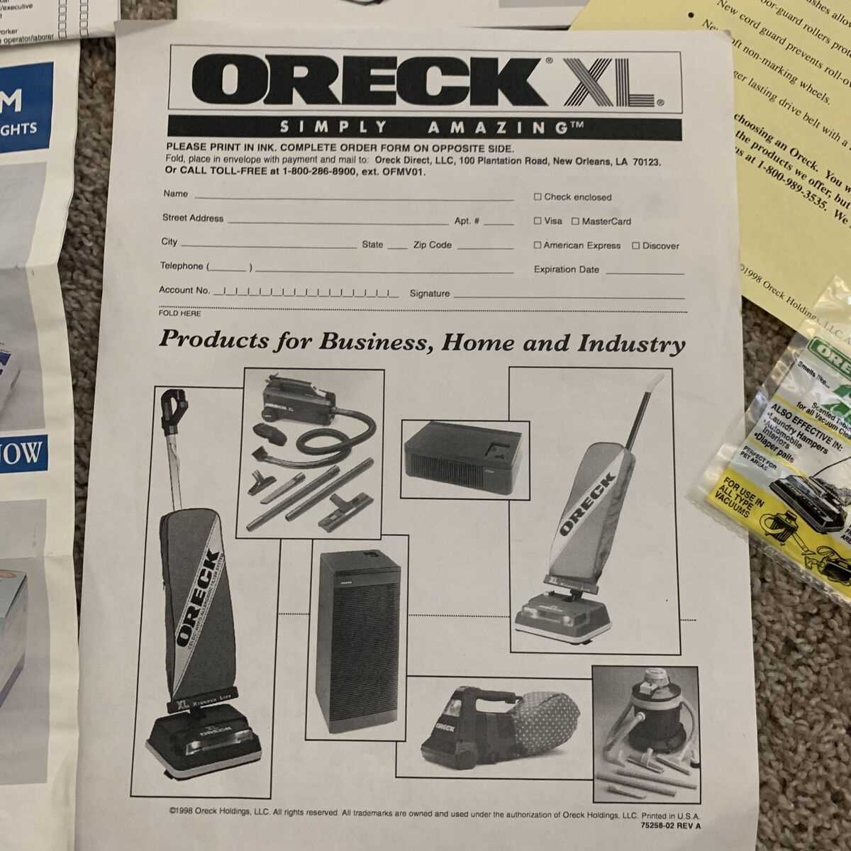 oreck xl parts diagram