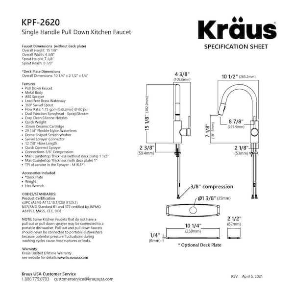 kraus faucet parts diagram