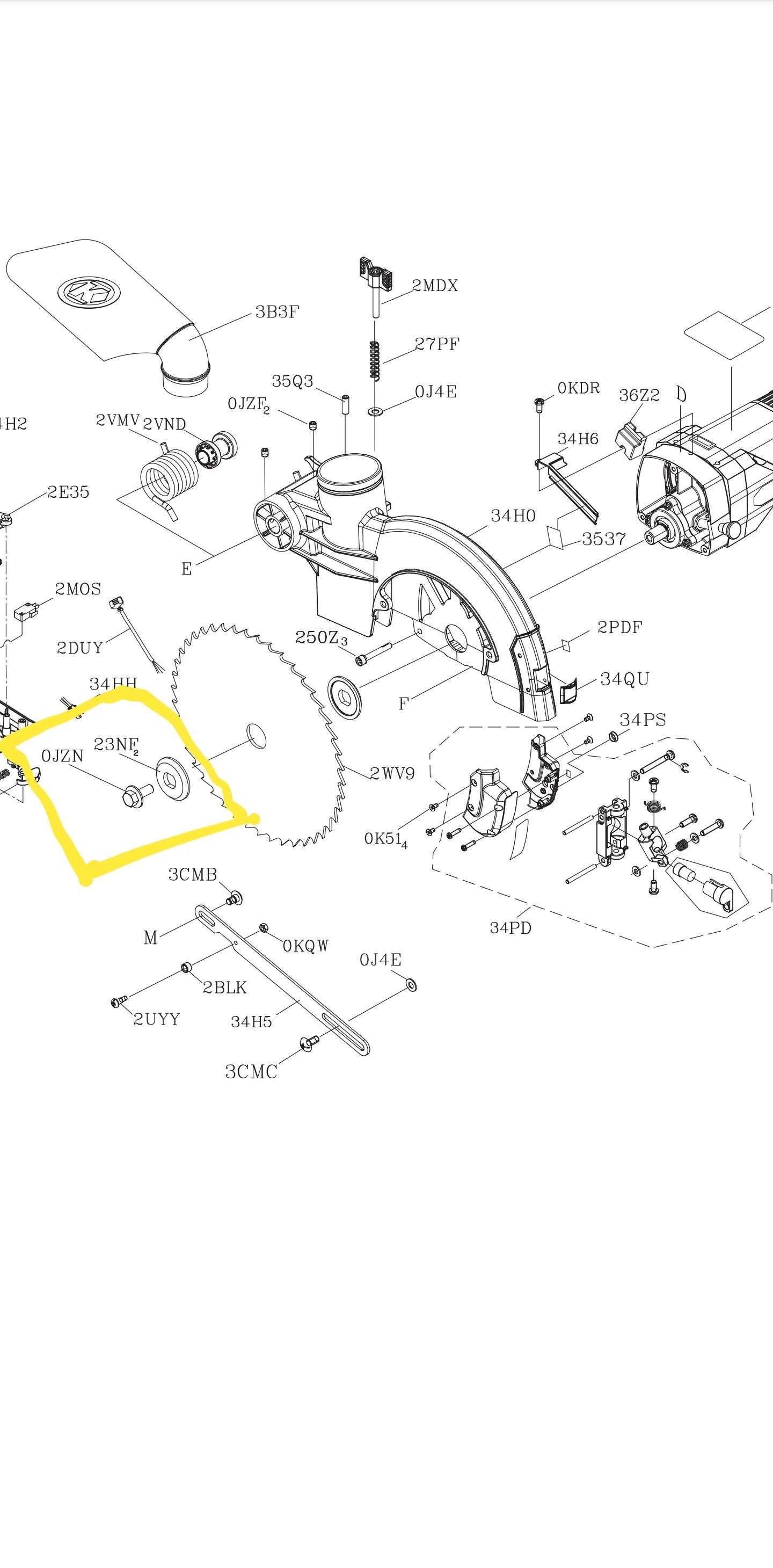 chop saw parts diagram