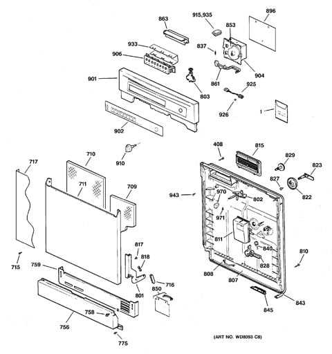 ge nautilus dishwasher parts diagram