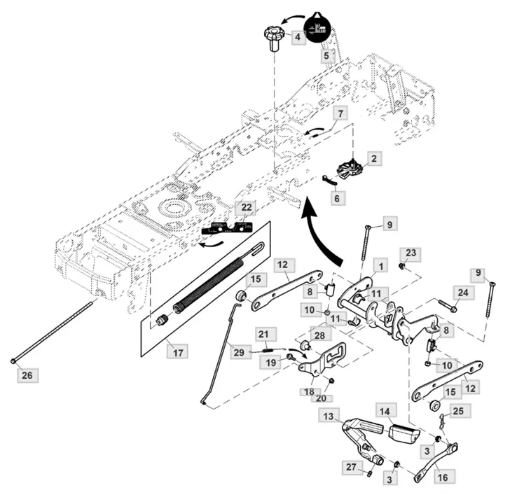 john deere x350 parts diagram