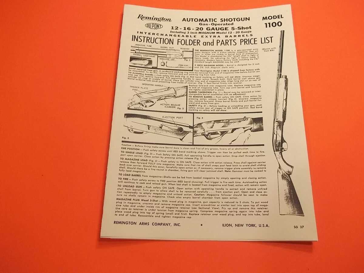 remington model 1100 parts diagram