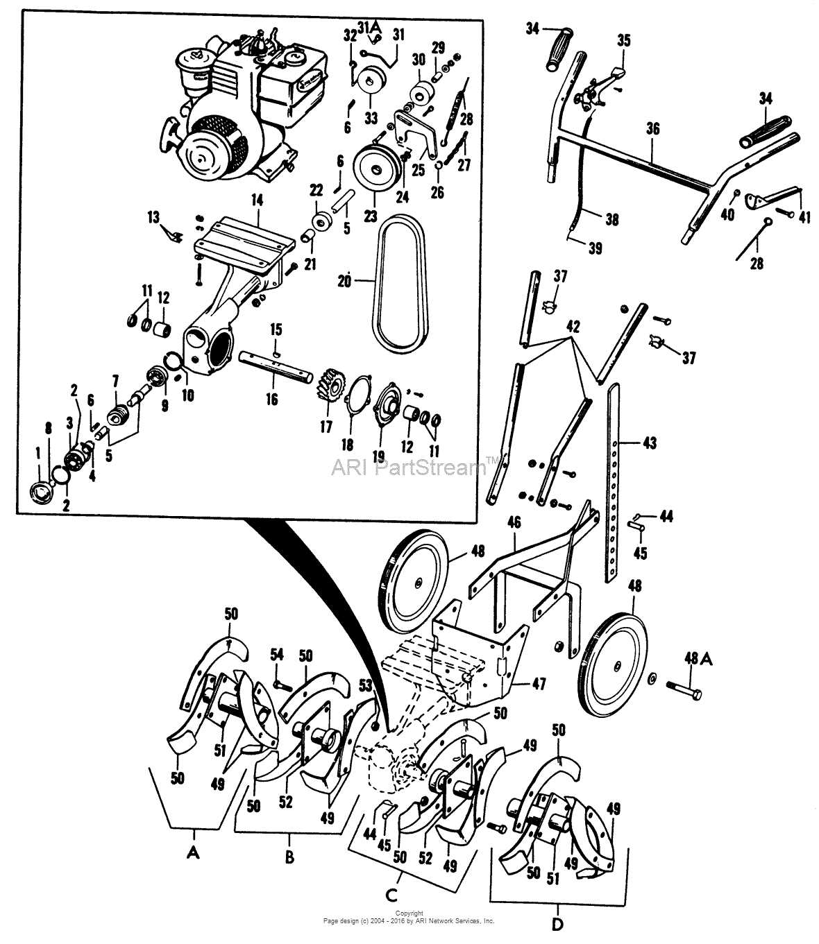 murray tiller parts diagram