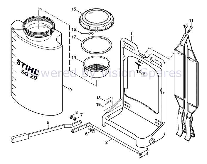 stihl backpack sprayer parts diagram