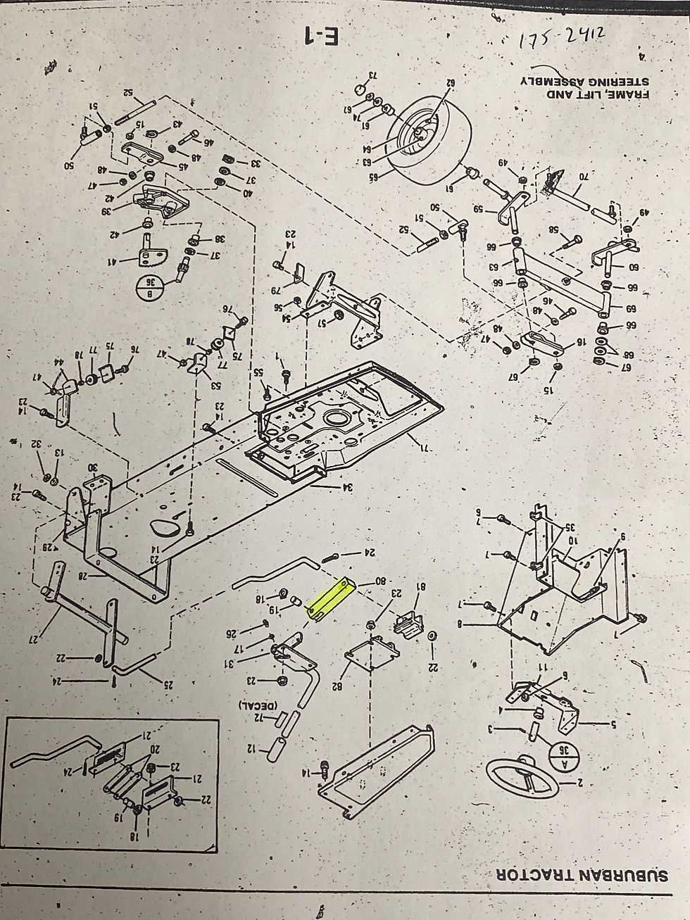 bolens push mower parts diagram