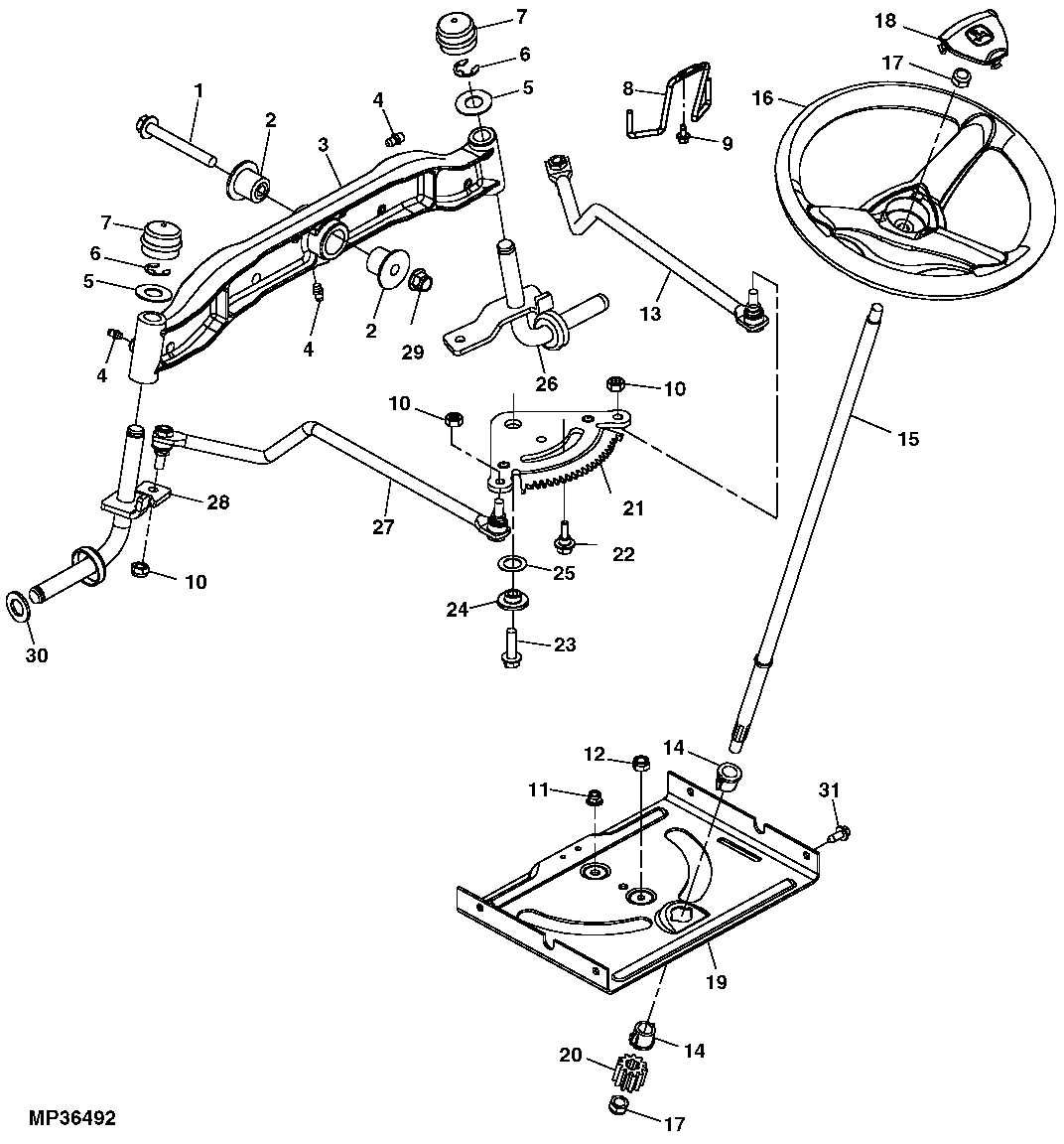 john deere lx176 parts diagram