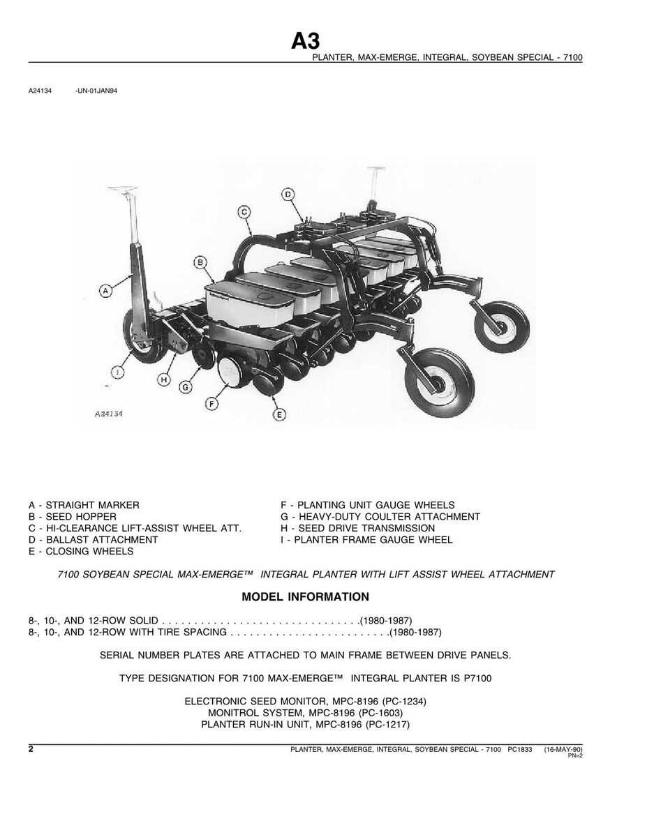 jd 7000 planter parts diagram