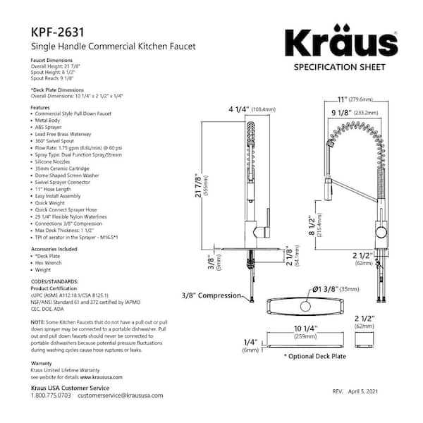 kraus faucet parts diagram