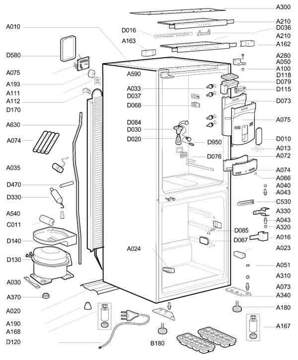 fridge parts diagram