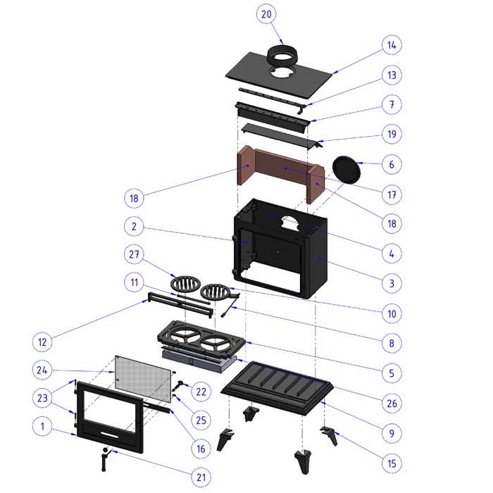 gas stove parts diagram