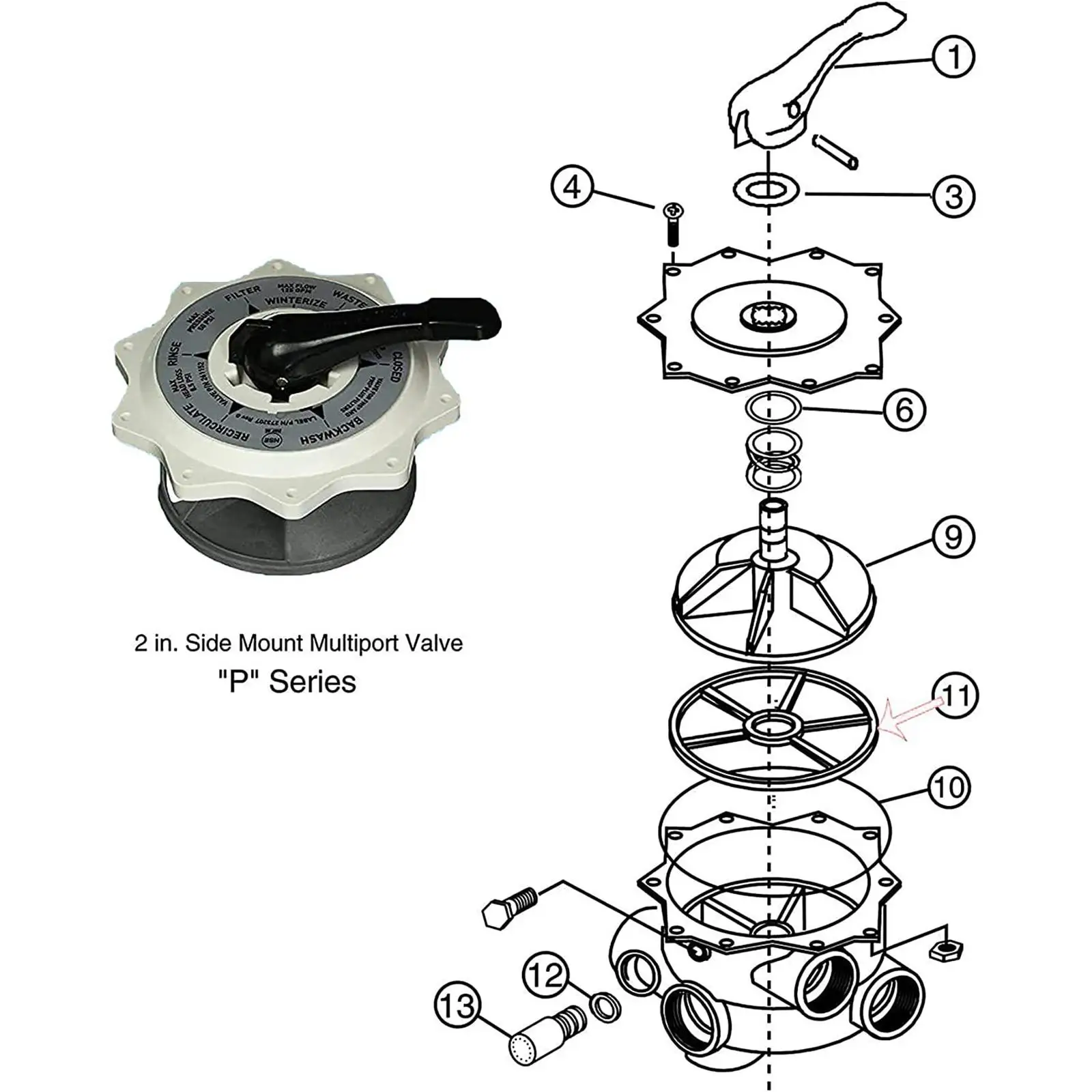 hayward pool sand filter parts diagram