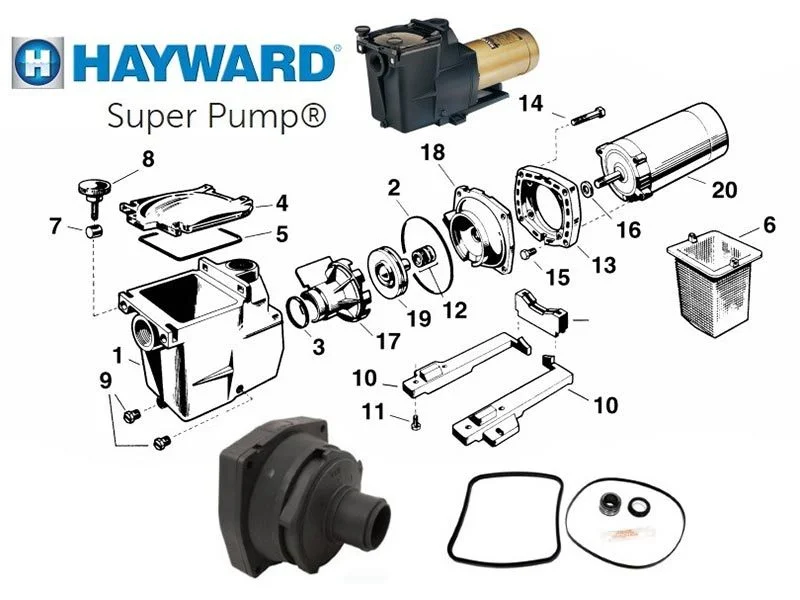 hayward super pump 1.5 hp parts diagram