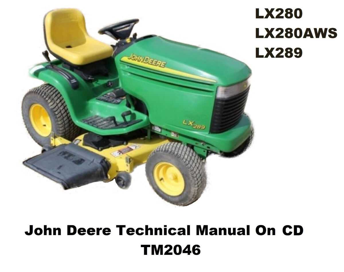 john deere lx280 parts diagram