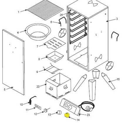 masterbuilt propane smoker parts diagram