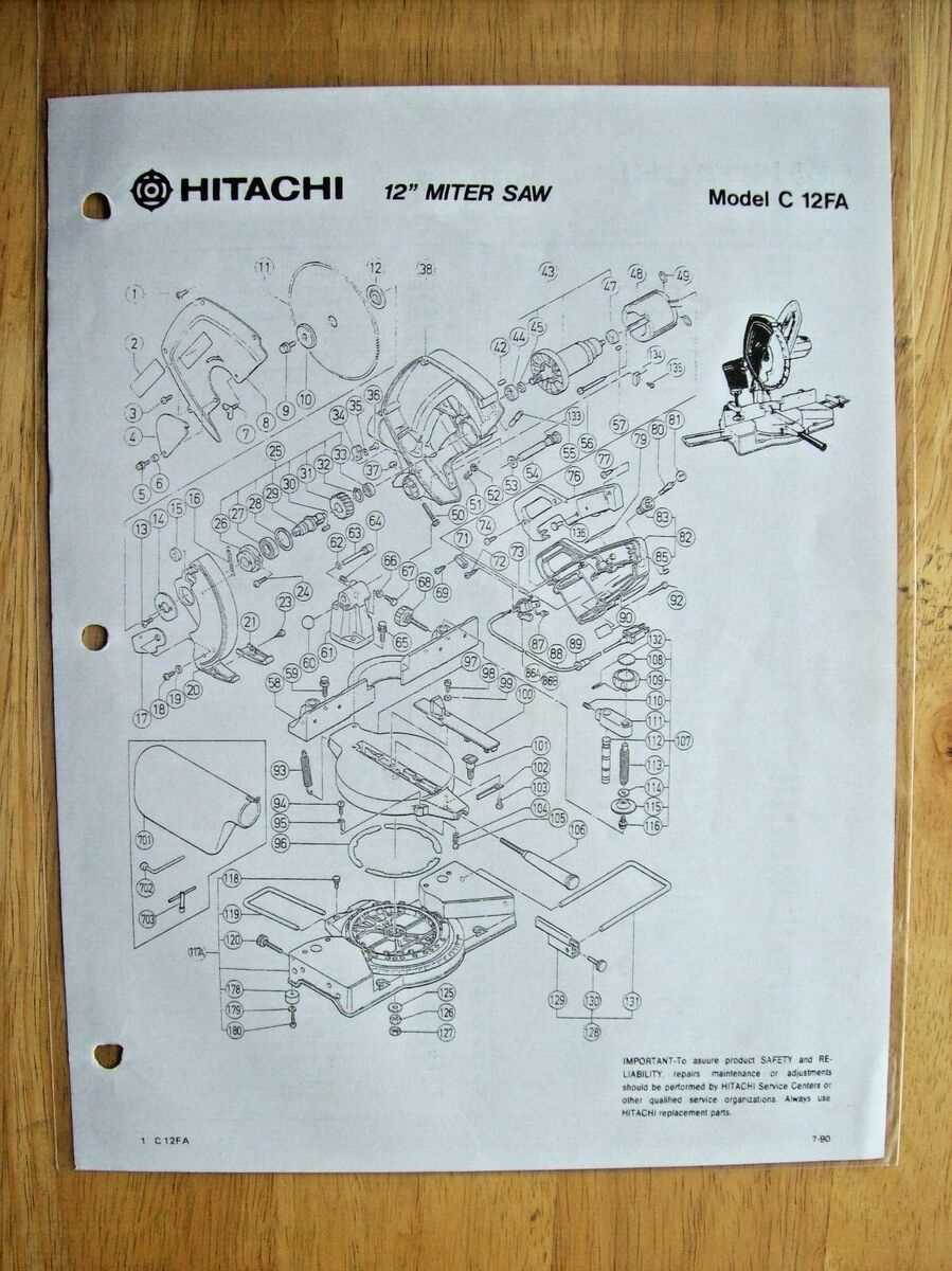 hitachi c10fsh parts diagram