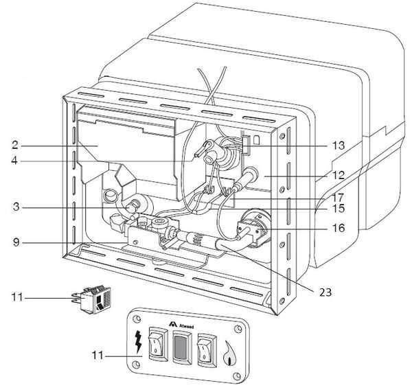 gas hot water heater parts diagram