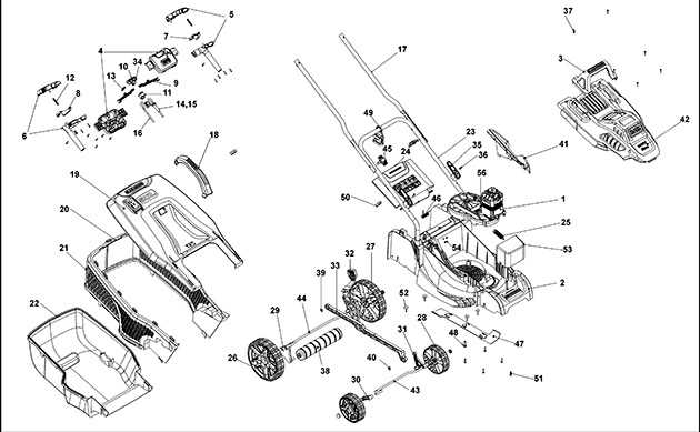 black and decker electric mower parts diagram