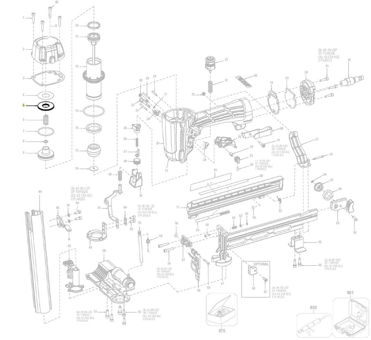 bostitch stapler parts diagram