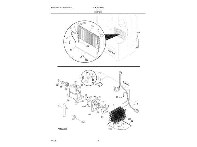 frigidaire freezer parts diagram